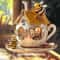 Simulated Honeycomb Shaped Teapot Decorative Plaque Multifunctional Kitchen And Dining Table Decor 0