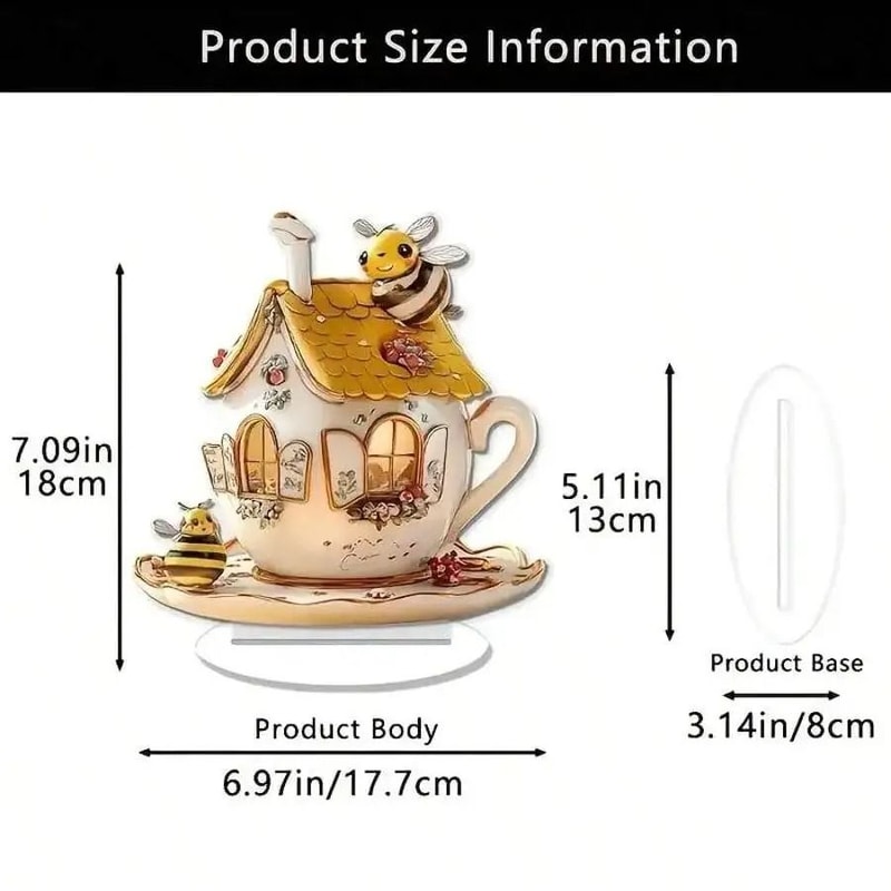Simulated Honeycomb Shaped Teapot Decorative Plaque Multifunctional Kitchen And Dining Table Decor 6