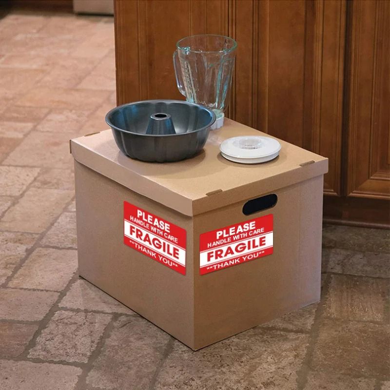 250 PasteRoll Fragile English Warning Label Stickers AntiTamper Security Seals 3