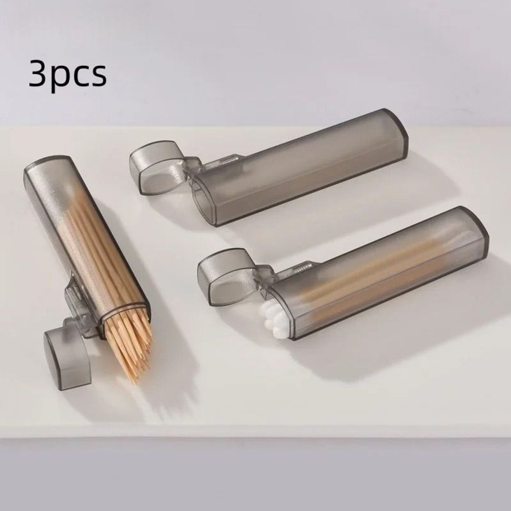 1pc 3pcs Portable Toothpick Case For Travel Outdoor Daily Use Toothpick Holder Box 1