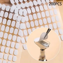 200pcs nail support double sided tape transparent no trace jelly tape nail art practice base fixing stickers
