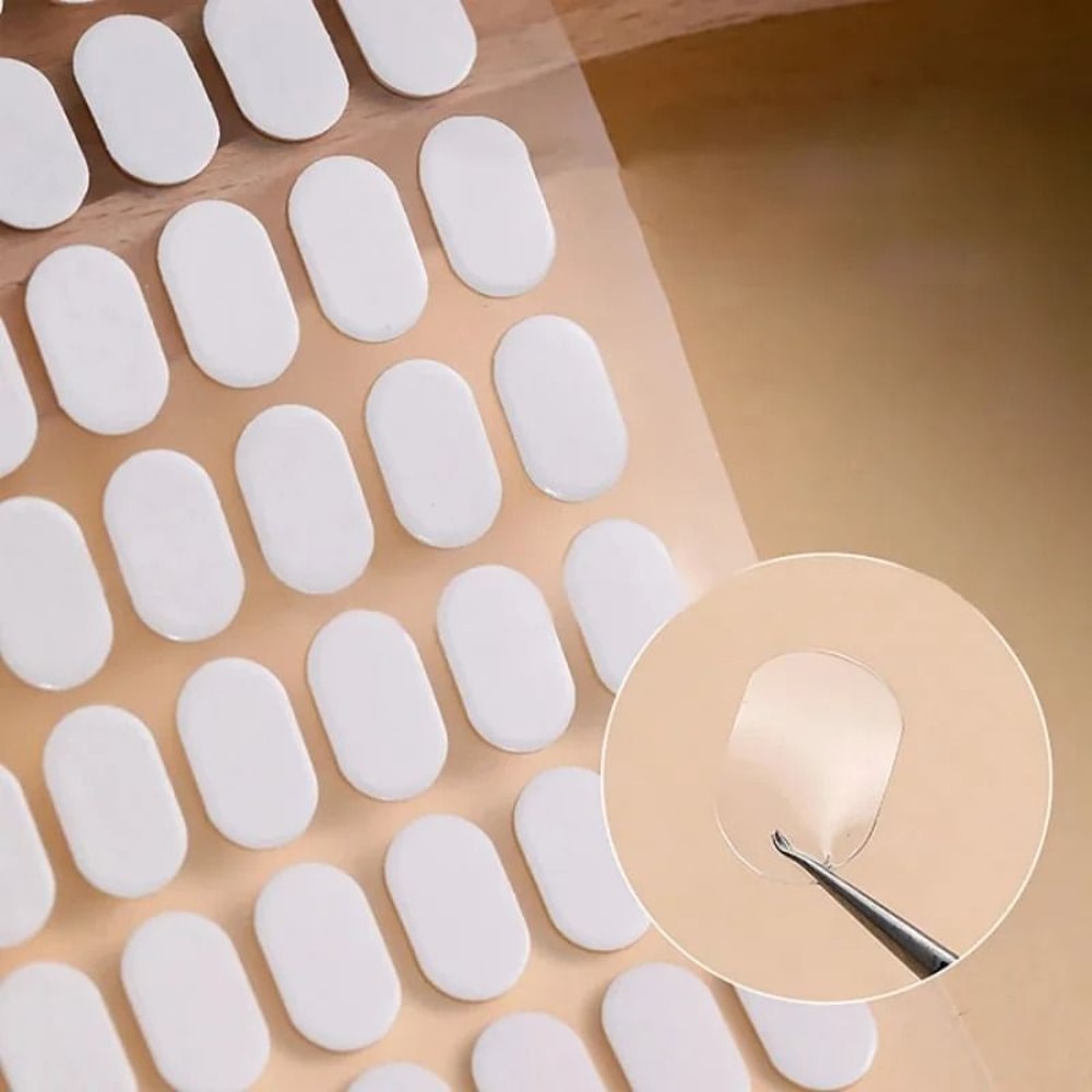 200pcs Nail Support Double Sided Tape Transparent No Trace Jelly Tape Nail Art Practice Base Fixing 2