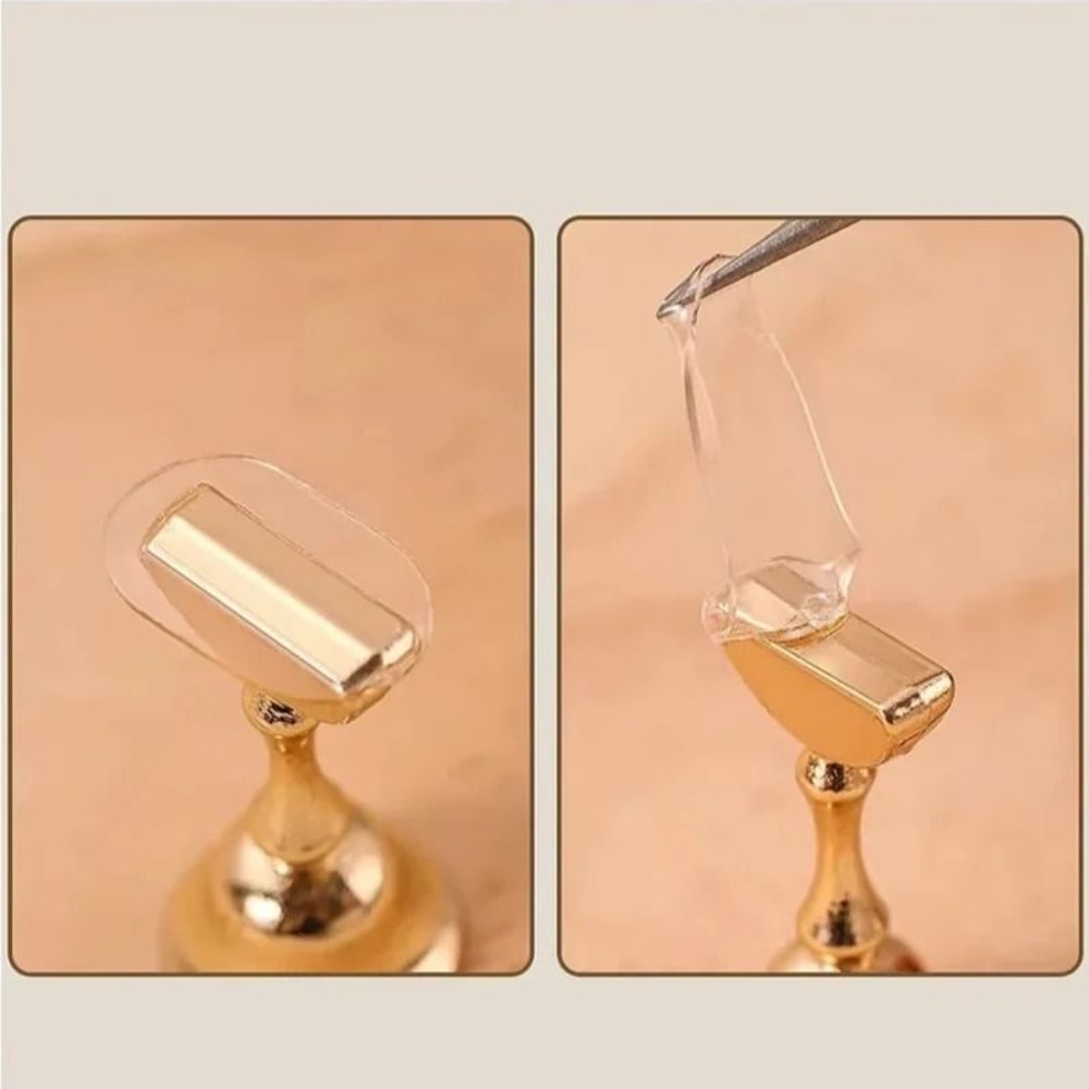 200pcs Nail Support Double Sided Tape Transparent No Trace Jelly Tape Nail Art Practice Base Fixing 5