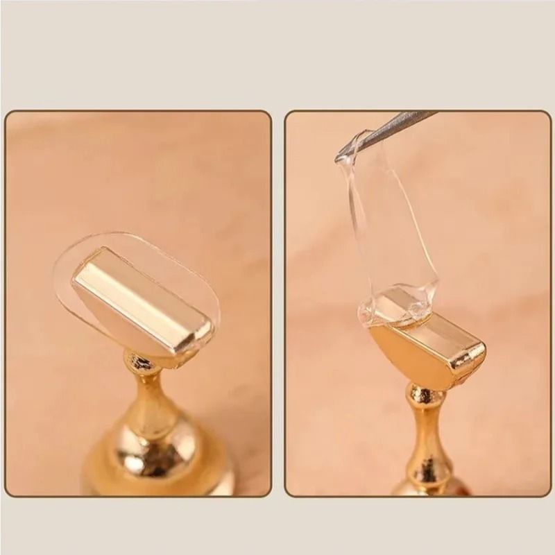 200pcs Nail Support Double Sided Tape Transparent No Trace Jelly Tape Nail Art Practice Base Fixing 5