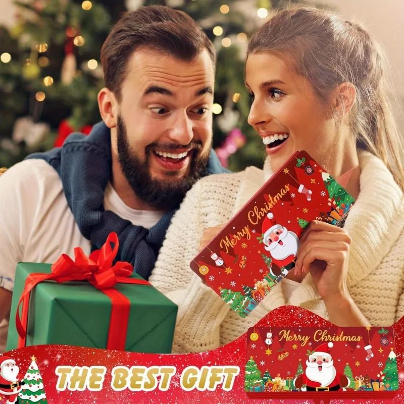 1pc Christmas Red Envelope 10 Card Position Cash Wallet Surprise Money Greeting Card 4