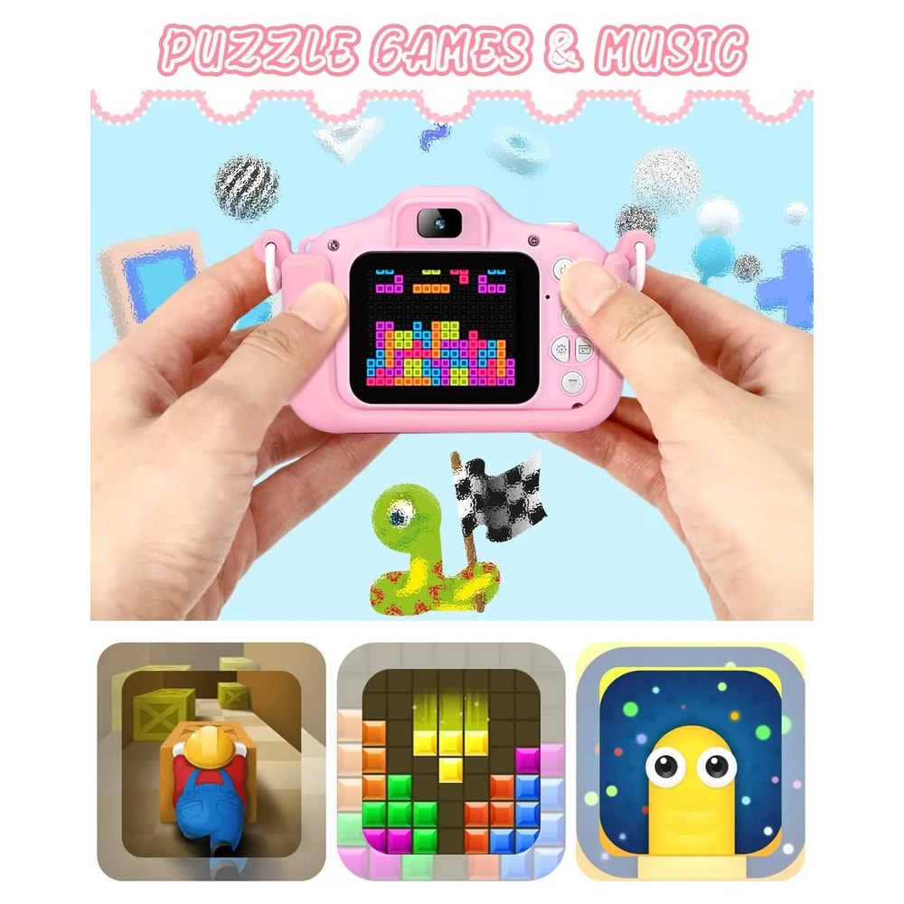 Kids Selfie Camera New Cartoon HD Digital Video Cameras Toys Christmas Birthday Gifts 1