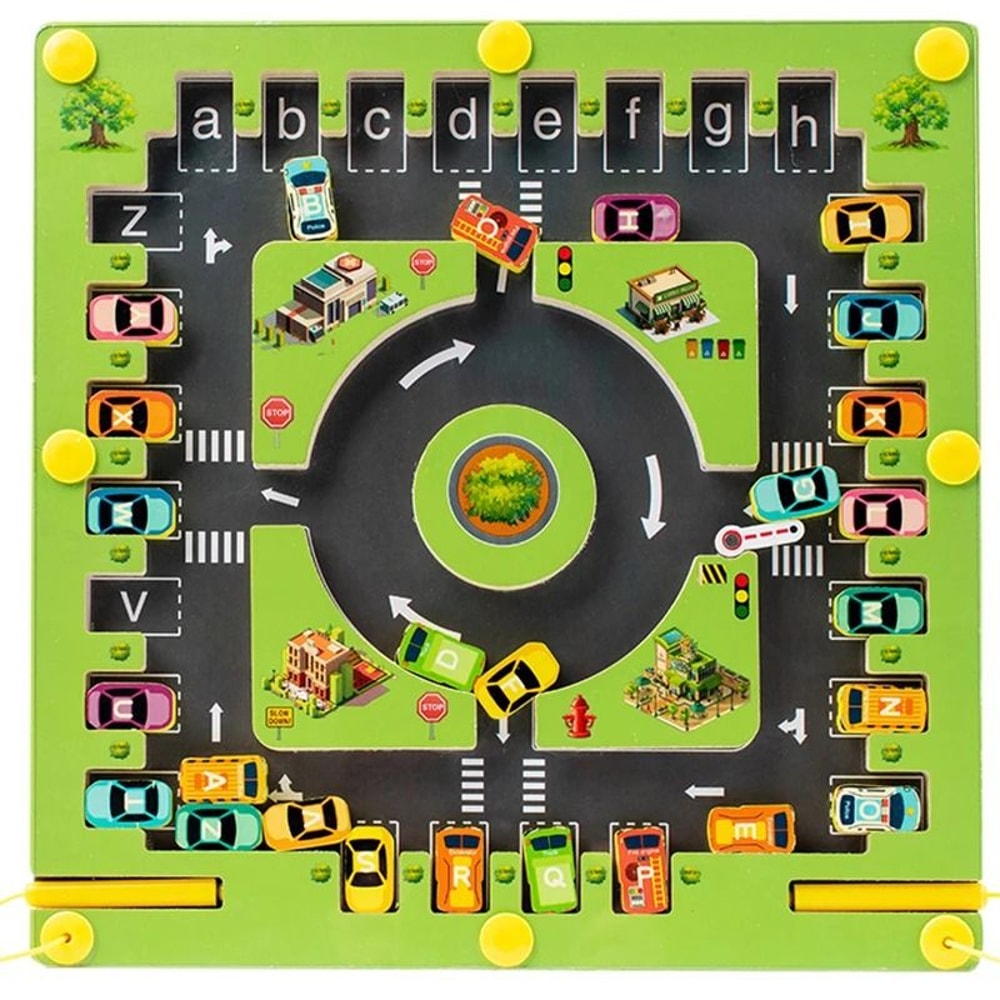 Magnetic Color And Number Maze Montessori Wooden Toy Learning Educational Board For Toddlers 7