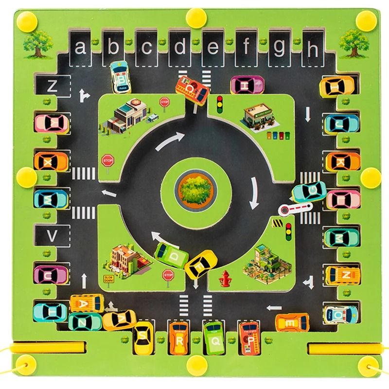 Magnetic Color And Number Maze Montessori Wooden Toy Learning Educational Board For Toddlers 7