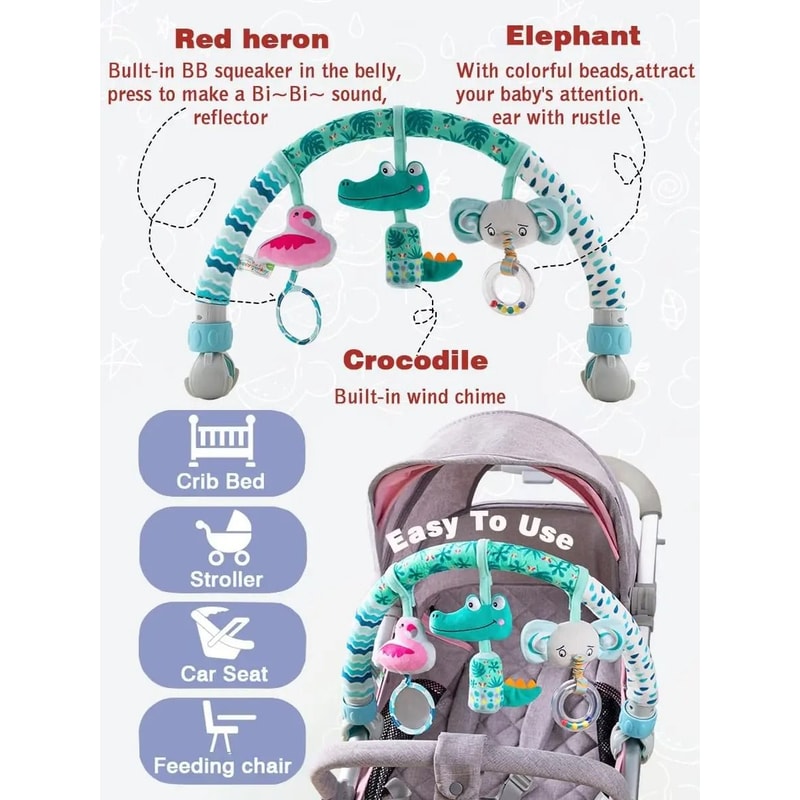 Baby Toy Toddler Hanging Bell Newborn Stroller Play Arch Bed Toys For Babies 012 Months 2