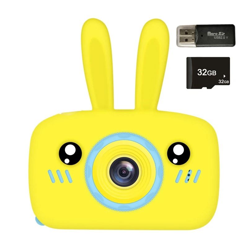 New Mini Cartoon Rabbit Camera 2 Inch HD Screen Educational Digital Video Camera For Kid Gifts 9