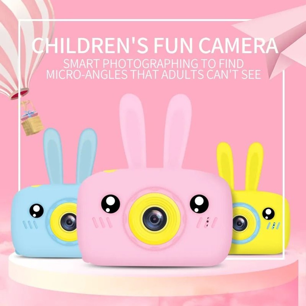 New Mini Cartoon Rabbit Camera 2 Inch HD Screen Educational Digital Video Camera For Kid Gifts 4