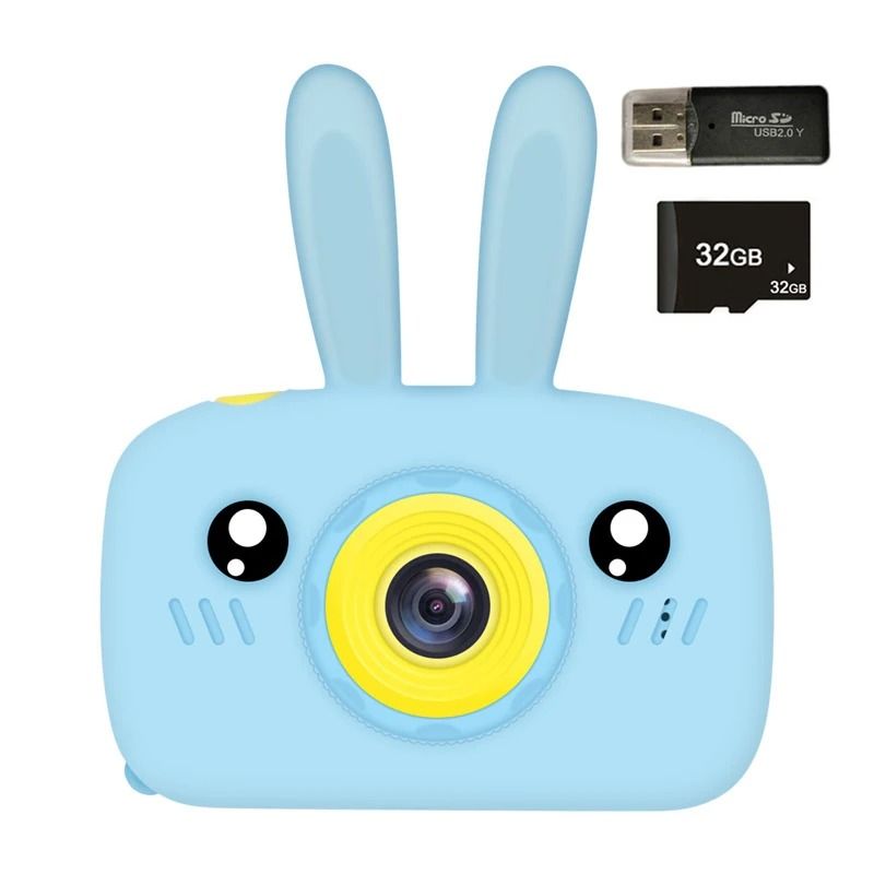 New Mini Cartoon Rabbit Camera 2 Inch HD Screen Educational Digital Video Camera For Kid Gifts 6