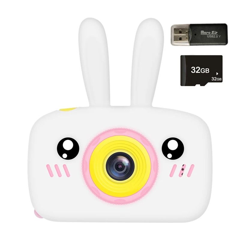 New Mini Cartoon Rabbit Camera 2 Inch HD Screen Educational Digital Video Camera For Kid Gifts 7