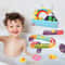 Bath Duck Toy With Rainbow Light And Music Toddlers Bathtub Toy Educational Water Game 4