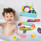 Bath Duck Toy With Rainbow Light And Music Toddlers Bathtub Toy Educational Water Game 4