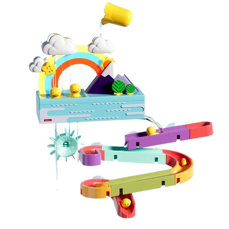 Bath Duck Toy With Rainbow Light And Music Toddlers Bathtub Toy Educational Water Game 5