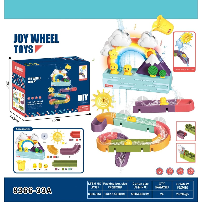 Bath Duck Toy With Rainbow Light And Music Toddlers Bathtub Toy Educational Water Game 6