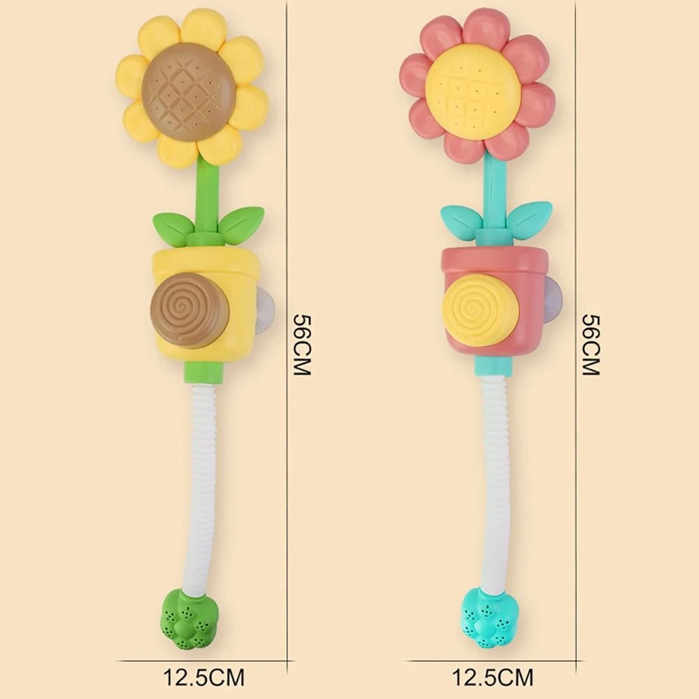 Baby Shower Bath Toy Sprinkler Head Spray Water Sunflower Manual Device For Kids Gift 5