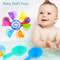 Baby Bath Toys Colorful Water Wheel Bathing Sucker Bathtub Water Spray Play Set 1