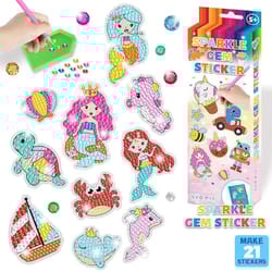 gem 5d diamond painting kit for kids handmade diy painting tools stickers cute art crafts