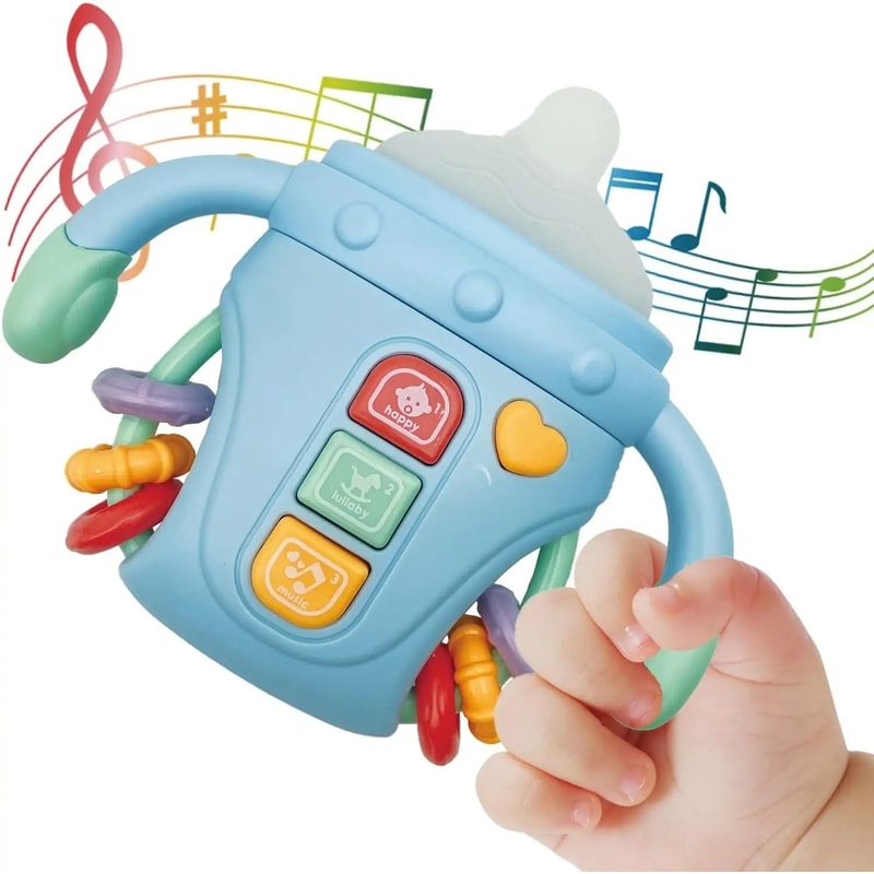 Baby Musical Toys Sensory Learning Toy With Music And Lights Teething Rattle Toy 0
