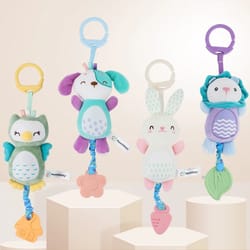 newborn soft stuffed animal rattle hand grip sensory travel accessories for toddler toy gifts