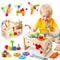 Kids Tool Bench Wooden Set Toys Montessori Workbench Construction STEM Educational Gifts 0