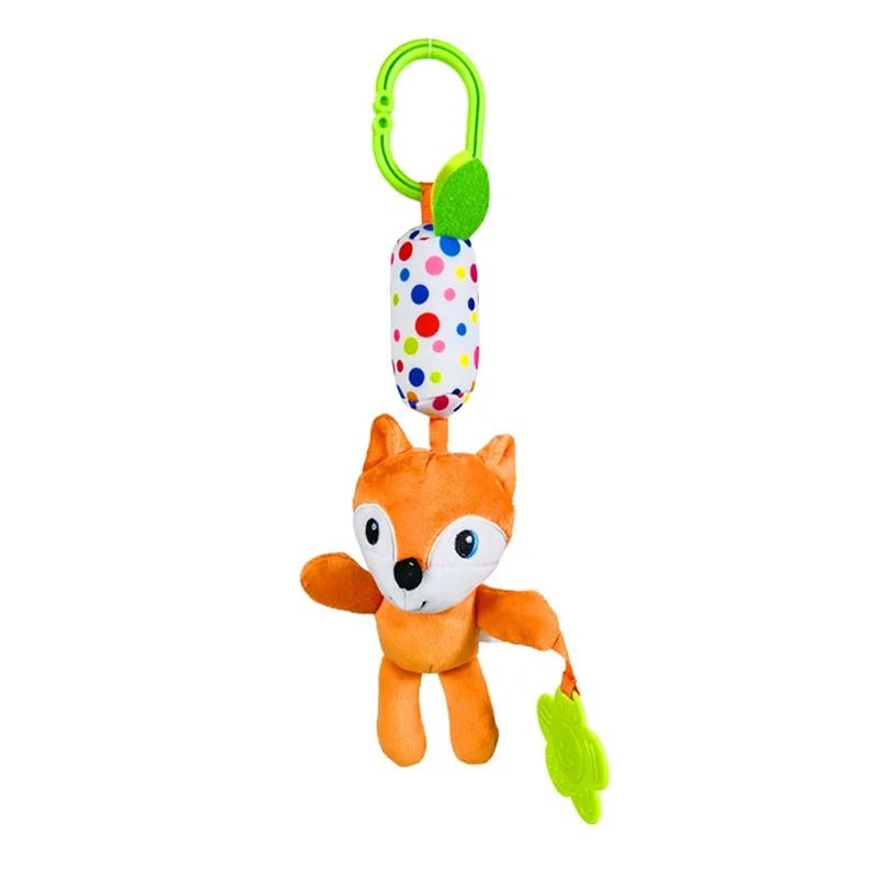 Soft Animal Hanging Handbells Rattles Plush Sensory Toy With Teether For Newborn Gifts 9