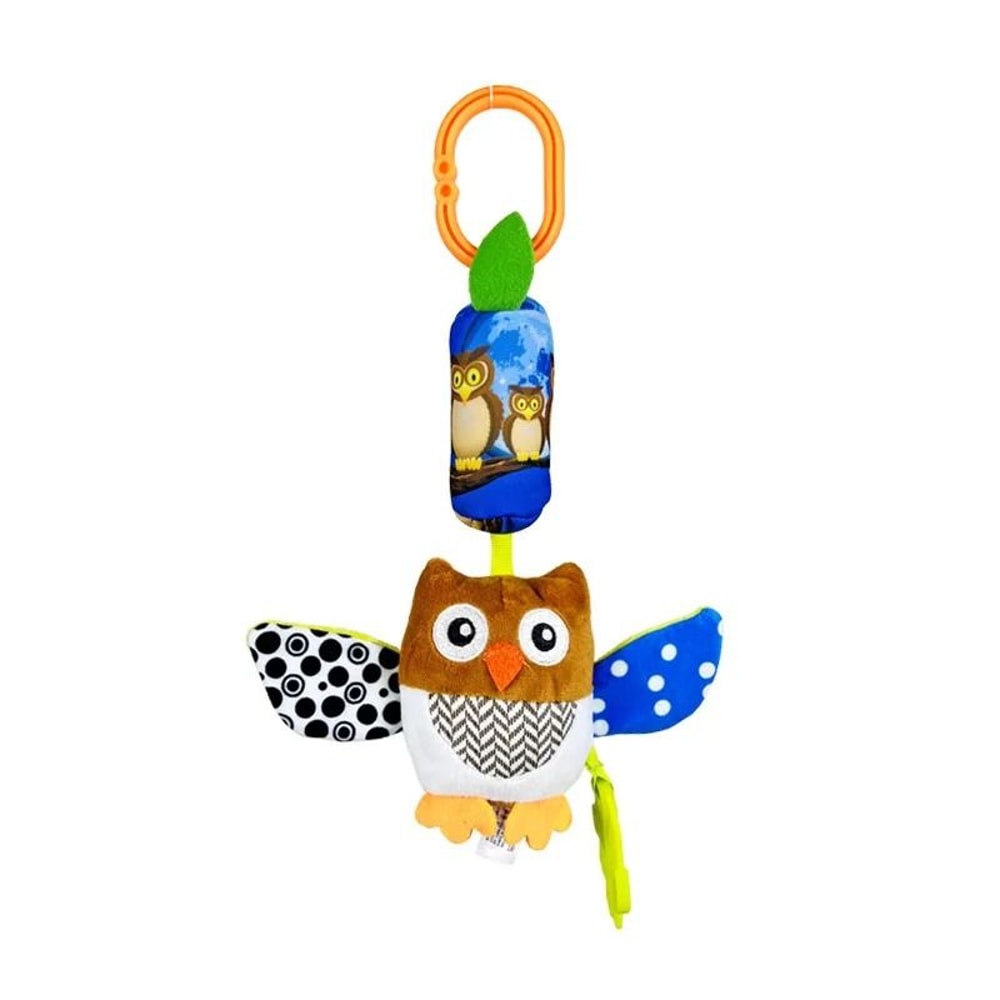 Soft Animal Hanging Handbells Rattles Plush Sensory Toy With Teether For Newborn Gifts 10