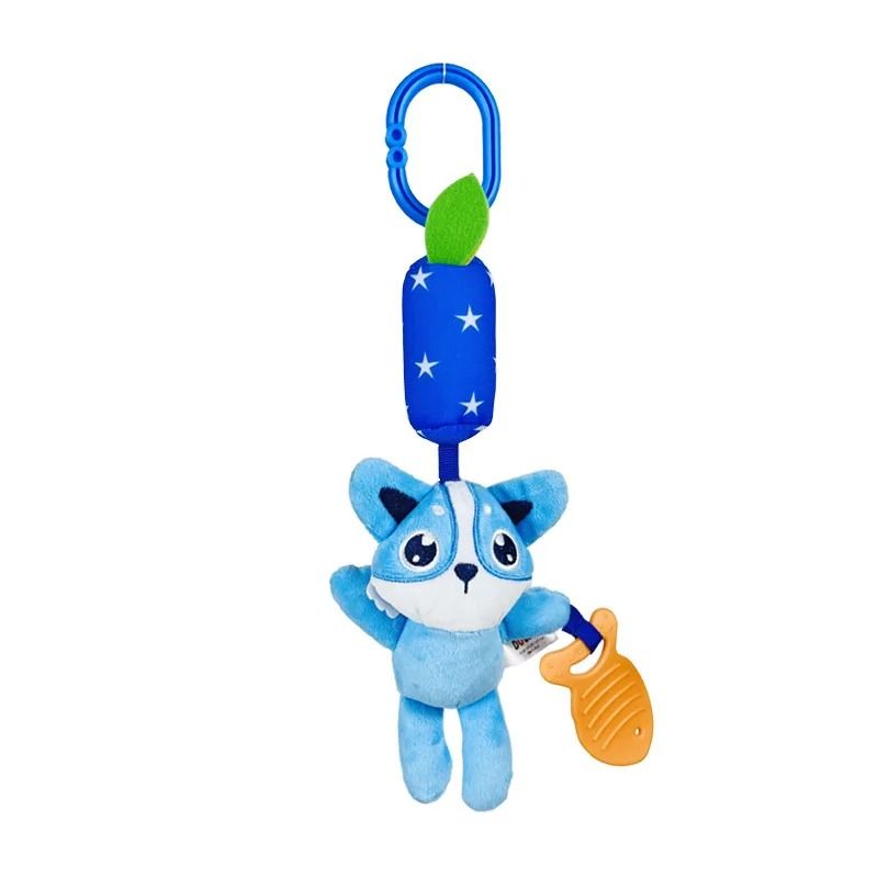 Soft Animal Hanging Handbells Rattles Plush Sensory Toy With Teether For Newborn Gifts 6