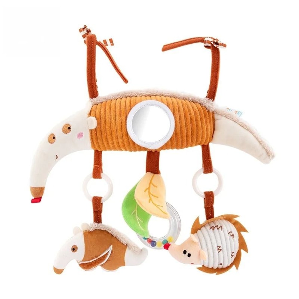 Baby Car Seat Stroller Activity Hanging Toy Infant Soft Plush With Wind Chimes 6