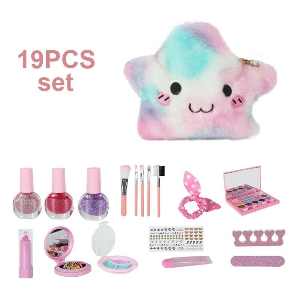 Fashion Kids Cosmetics Make Up Set Safe Washable Princess Beauty Pretend Play Toys 6