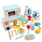 QWZ Wooden Simulation Kitchen Toy Set Bread Machine Microwave Oven Play House Toys 0
