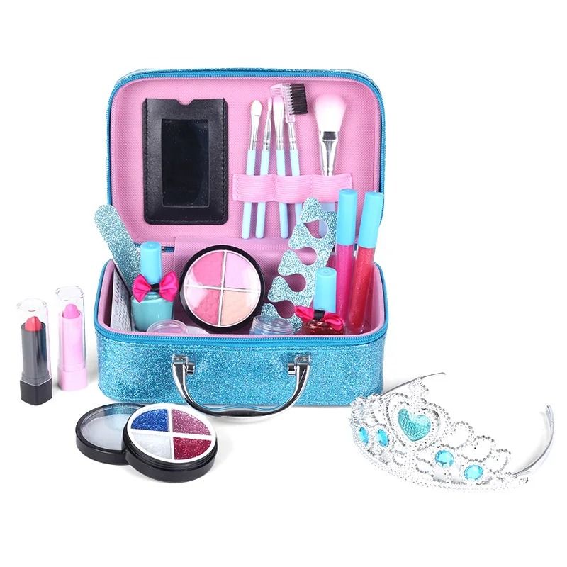 Kids Makeup Kit For Girl Real Washable Makeup Set Princess Pretend Play Birthday Gift 5