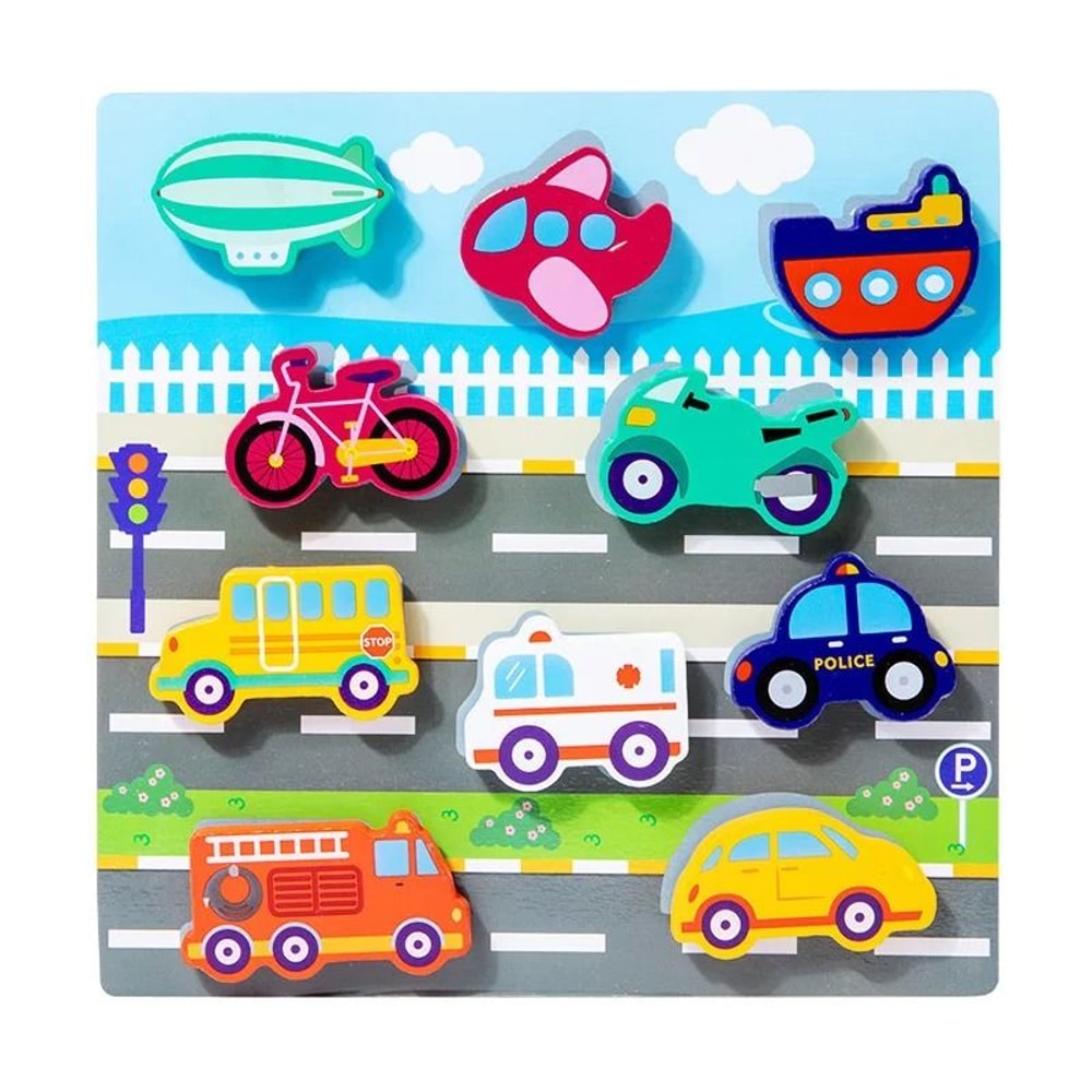 Childrens 3D Puzzle Early Education Fun DIY Paste Wood Educational Toys For Kids 9