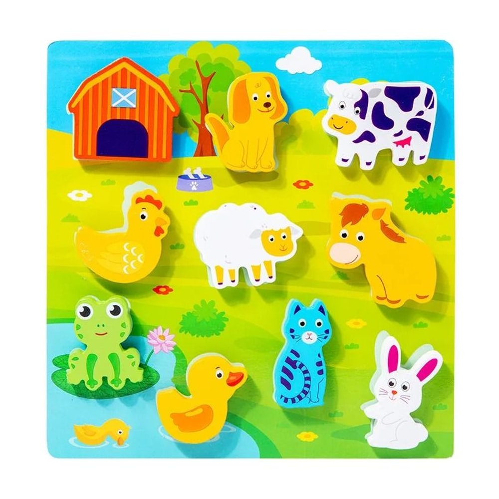 Childrens 3D Puzzle Early Education Fun DIY Paste Wood Educational Toys For Kids 11