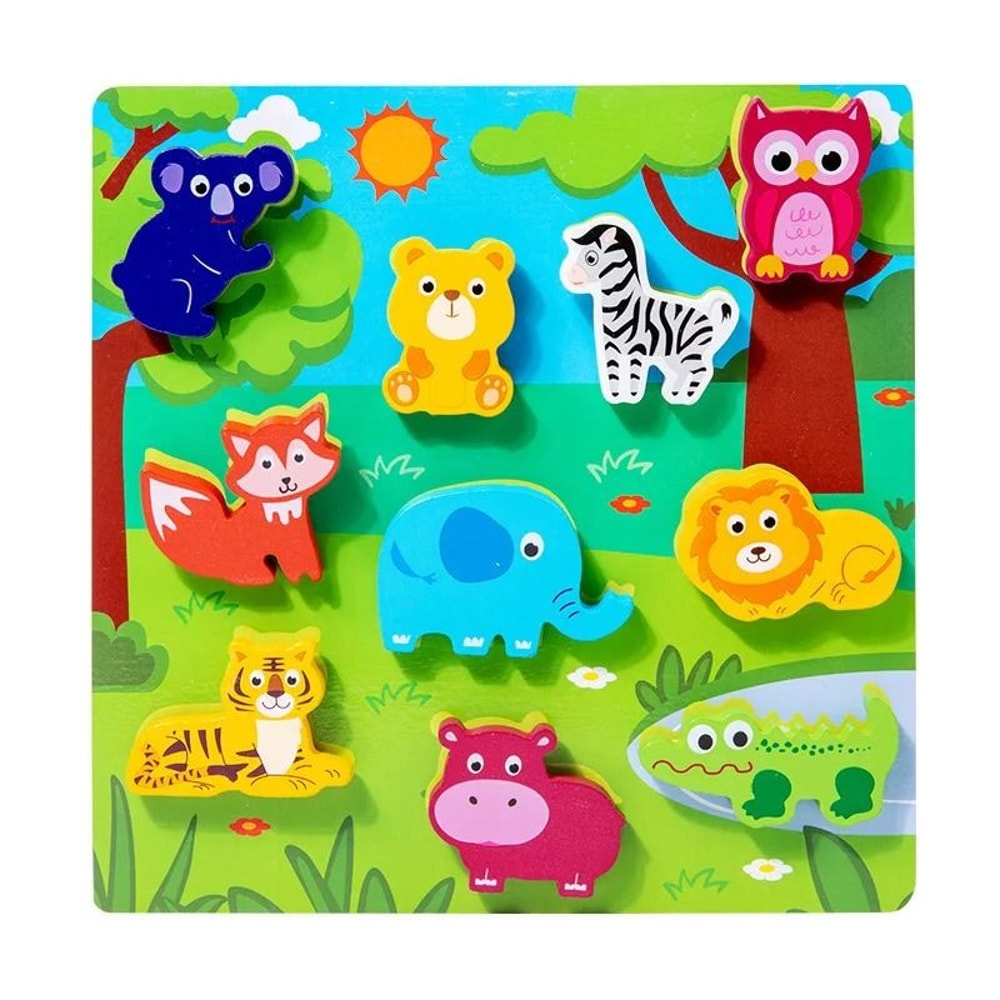 Childrens 3D Puzzle Early Education Fun DIY Paste Wood Educational Toys For Kids 12