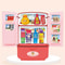 New Kids Toy Simulation Fridge Refrigerator Accessories Pretend Play Kitchen Set 3