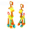 New Soft Cute Giraffe Animal Handbells Rattles Plush Infant Handle Toy With Teether 1