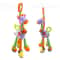 New Soft Cute Giraffe Animal Handbells Rattles Plush Infant Handle Toy With Teether 2