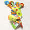 New Soft Cute Giraffe Animal Handbells Rattles Plush Infant Handle Toy With Teether 4