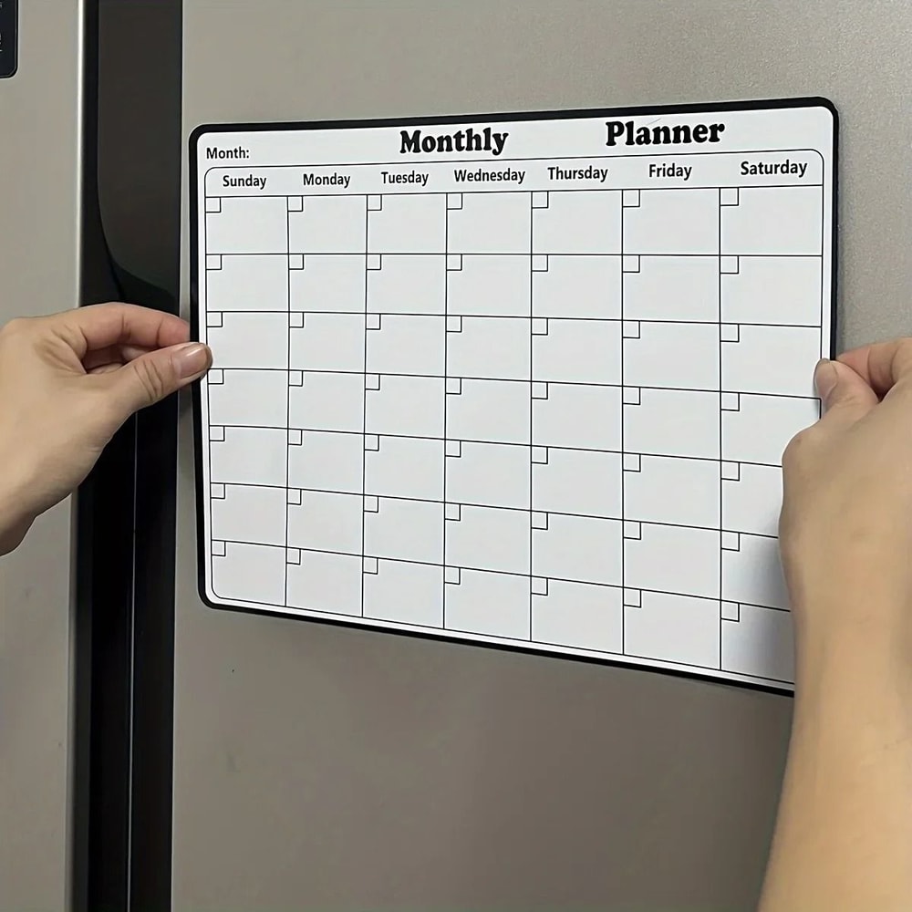 1pc Stylish Magnetic Dry Erase Calendar Versatile Monthly Planner For Refrigerator 3