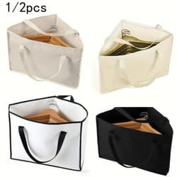 1pc triangular storage bag with handles and base - versatile hanger organizer & beach bag
