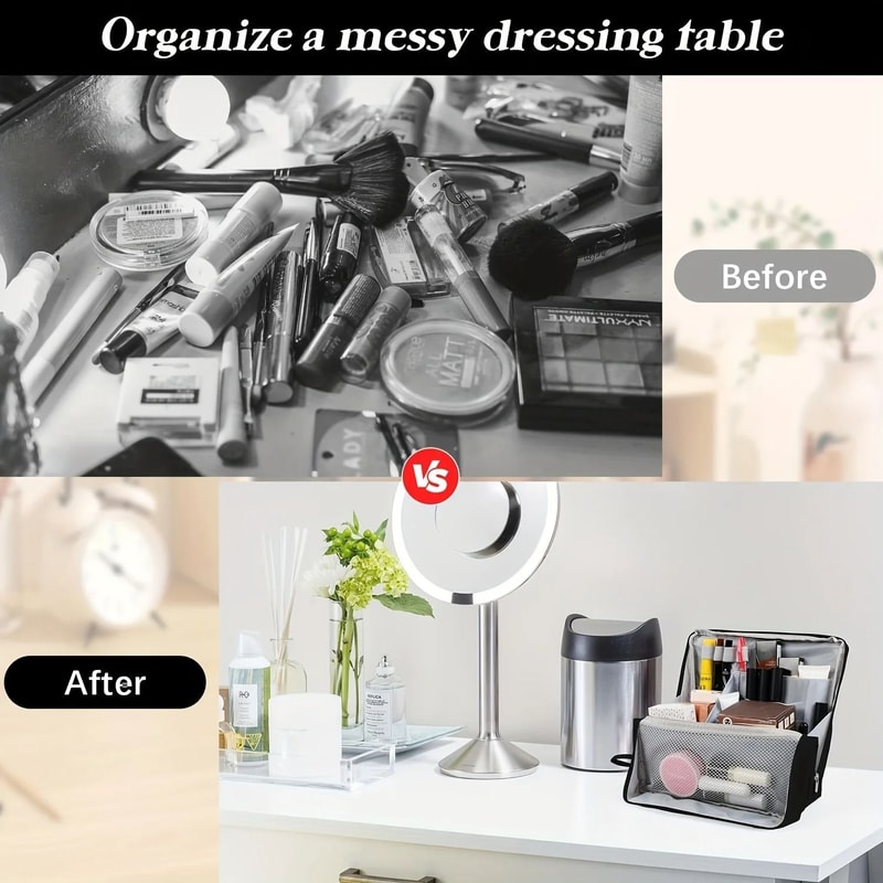 1pc Standing Makeup Bag Multifunctional Large Capacity HighQuality Travel Cosmetic Organizer 4