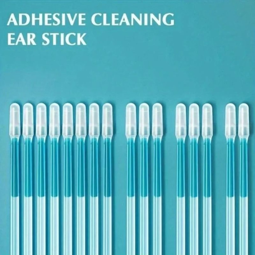 24Pack Disposable Adhesive Ear Cleaning Sticks Safe Silicone Earwax Removal Tool 2