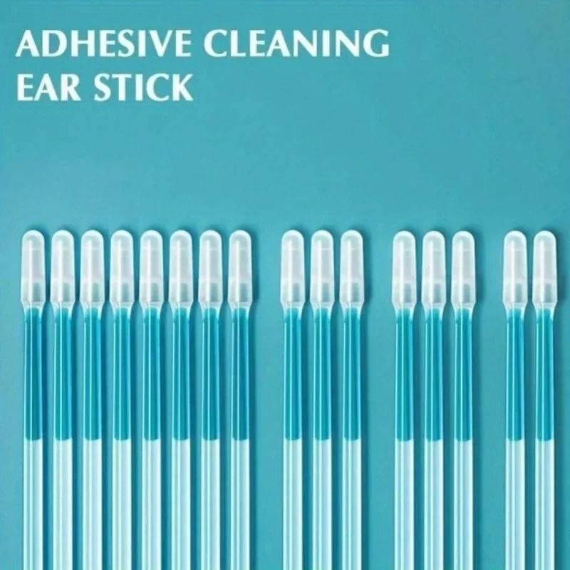 24Pack Disposable Adhesive Ear Cleaning Sticks Safe Silicone Earwax Removal Tool 2