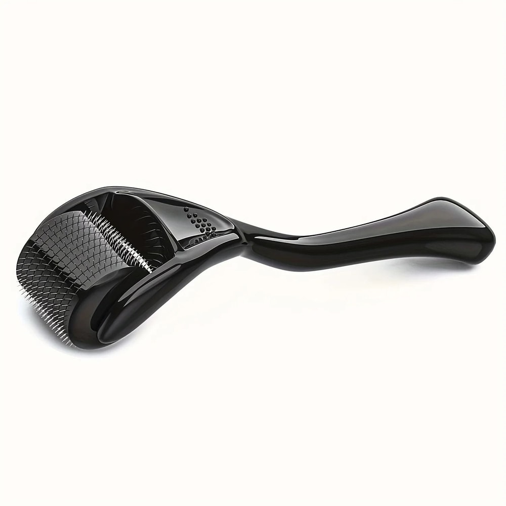 1pc Stainless Steel Black Facial Roller 025mm Precision Massager Gentle Exfoliating Tool 1