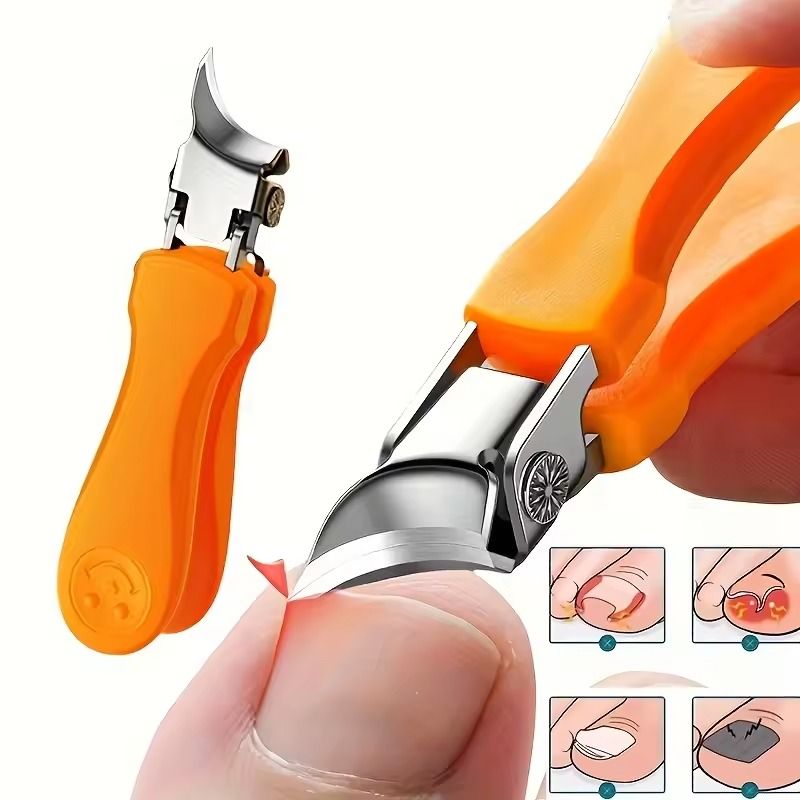 HeavyDuty Professional Nail Clippers For Thick Hard Toenails UltraSharp AntiSplash 0