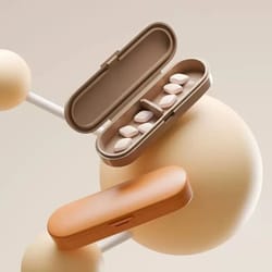 mini portable convenient medicine box – light-avoidant & travel-friendly pill storage