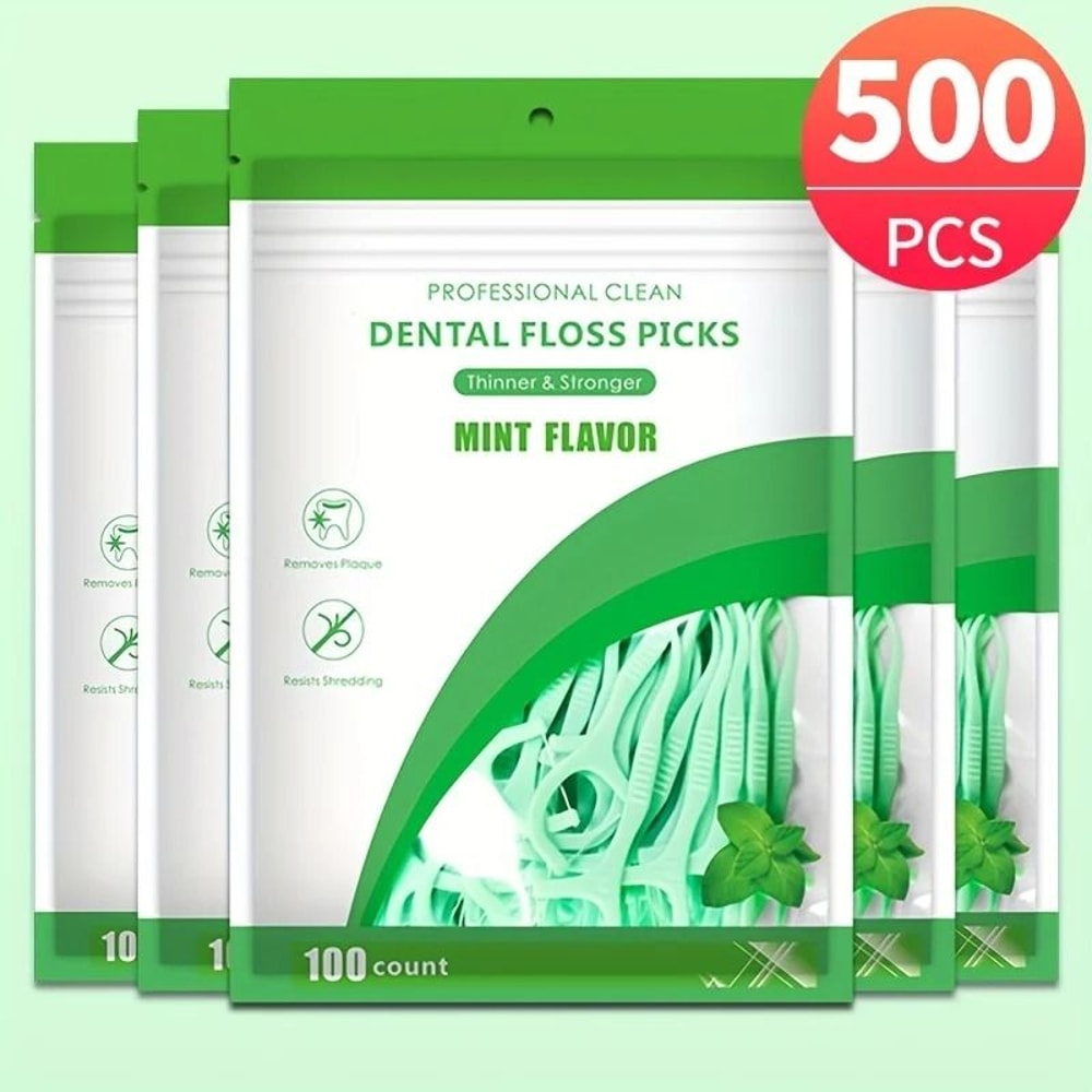 100Count UltraFine Mint Flavored Dental Floss Picks Professional Clean Safe Toothpick Sticks 0